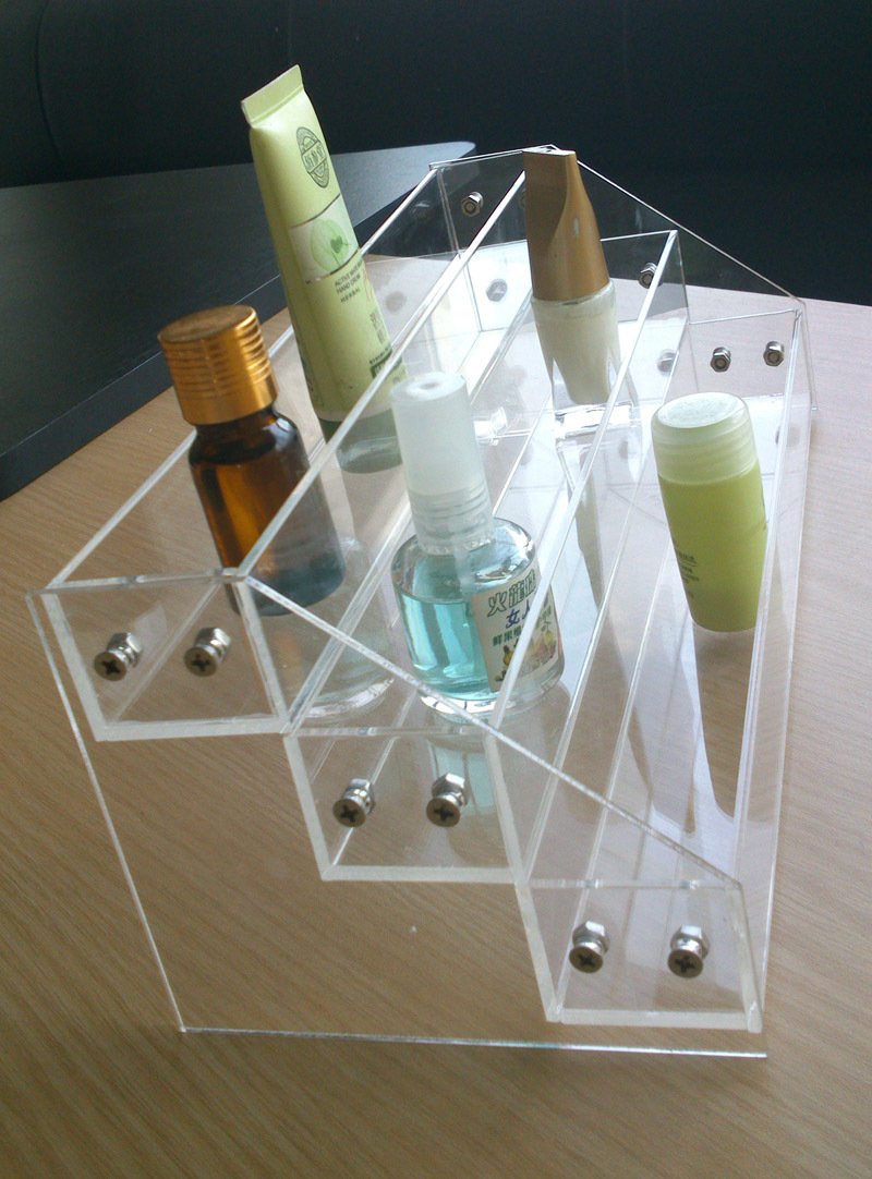 2019 Clear Acrylic Three Level Nail Polish Display Rack / Table Counter