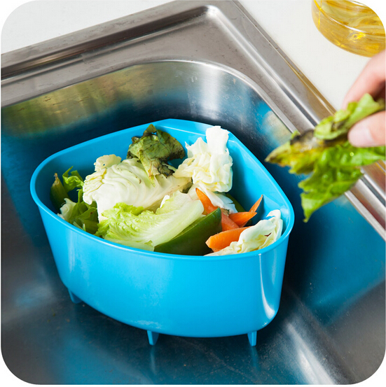 2019 Creative Kitchen Sink Triangular Plastic Trash Debris Storage
