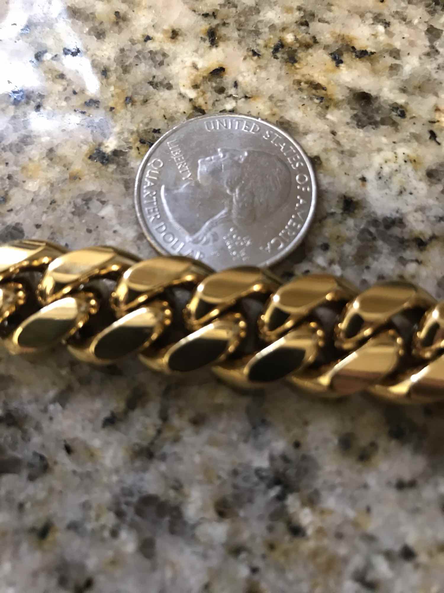2020 Stainless Steel Jewelry 18K Gold Plated High Polished Miami Cuban
