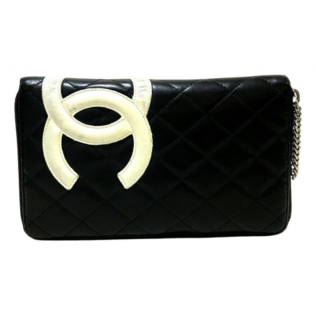 Achetez Chanel Chanel Portefeuille Cambon pour femme en cuir noir