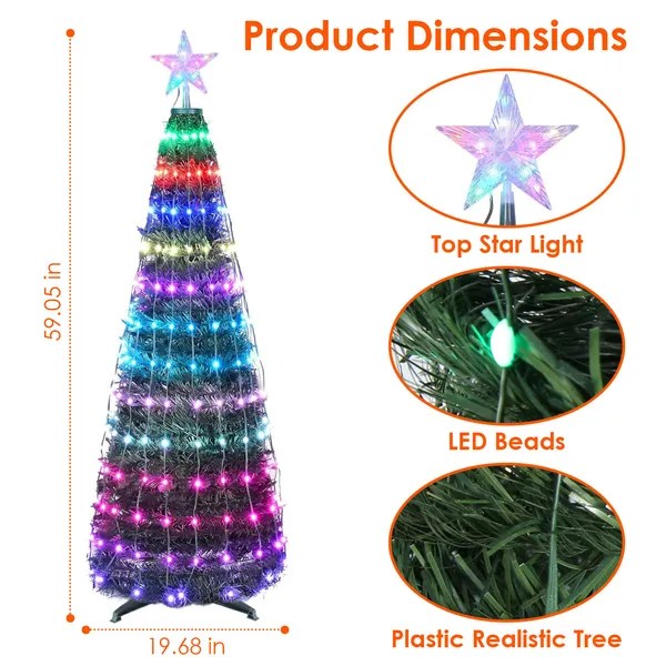 Dropship LED Lights Collapsible Christmas Tree Light With Remote App