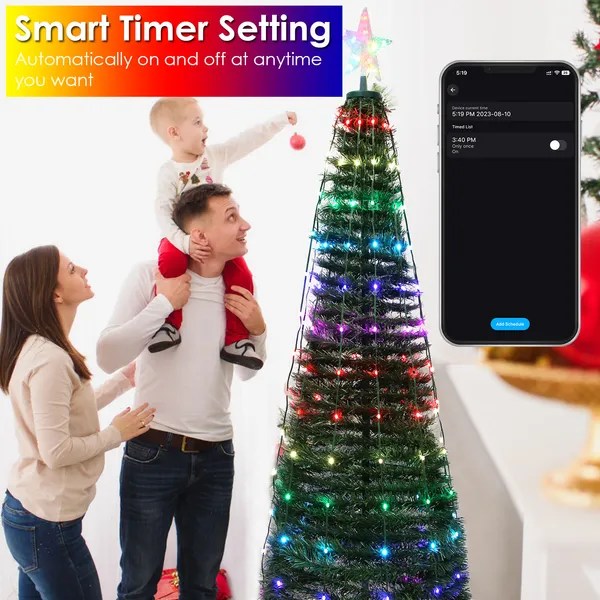 Dropship LED Lights Collapsible Christmas Tree Light With Remote App