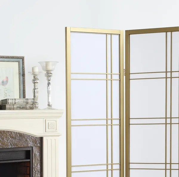 Dropship Seto 4Panel Room Divider Screen, Gold to Sell Online at a