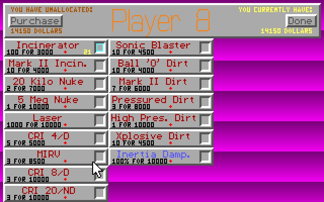 Tank Wars Game Dos