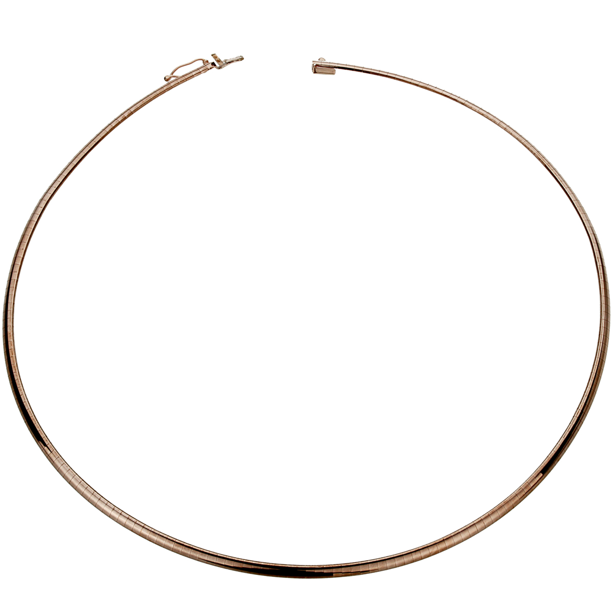 Women 14K Rose Gold Chain 3mm Flat Omega Necklace Chain eBay