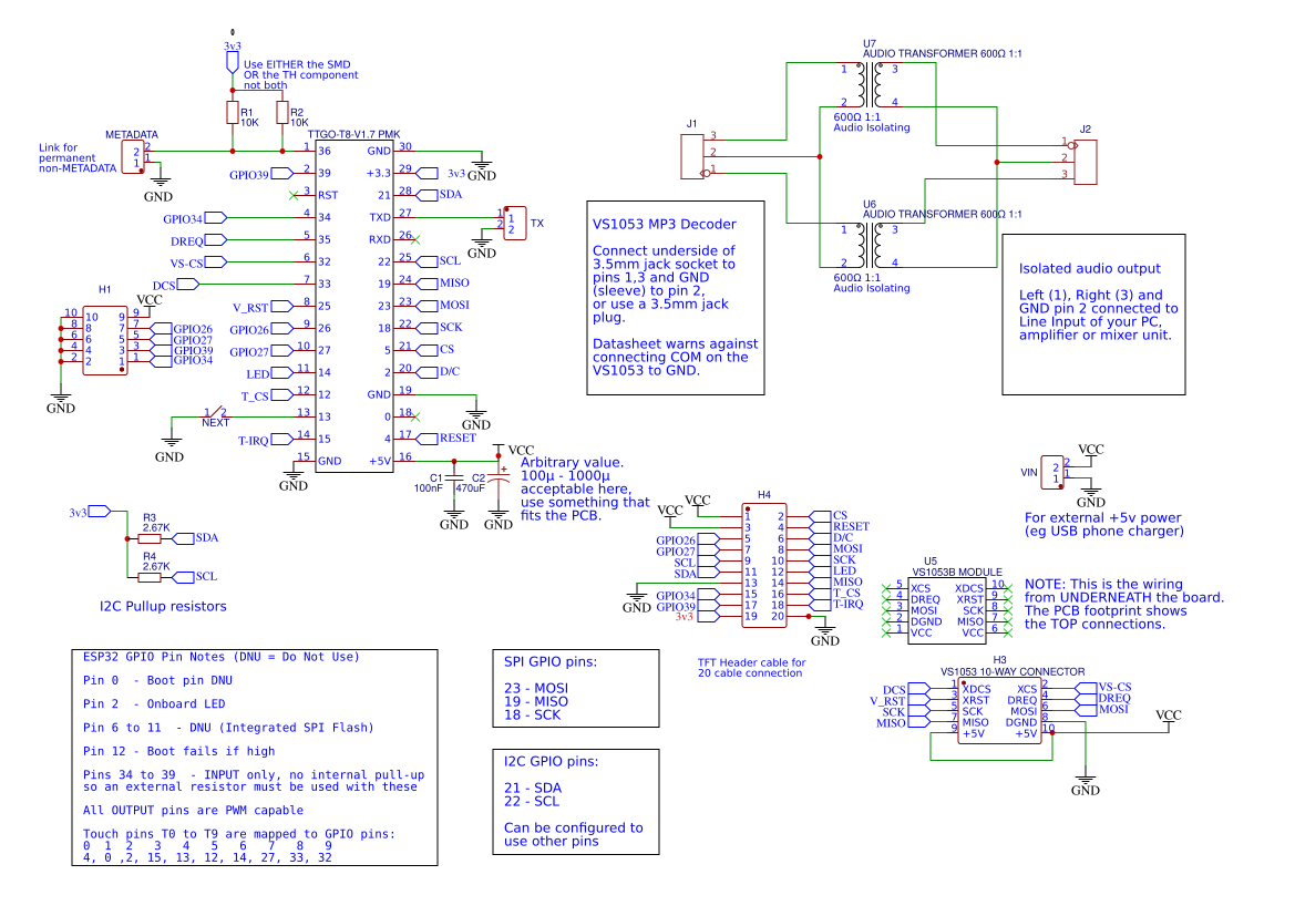 ESP32-WROVER Internet Radio Schematic updated Resources - EasyEDA