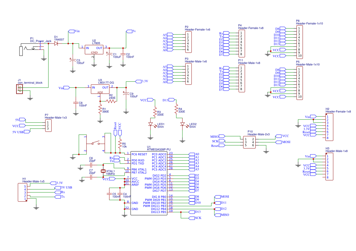 Arduino-Uno schematic Resources - EasyEDA