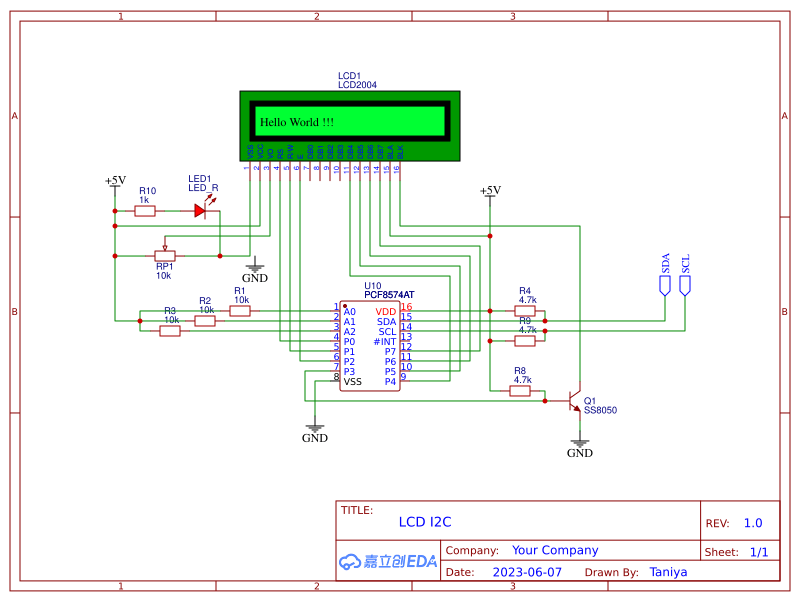 I2C internal Resources - EasyEDA