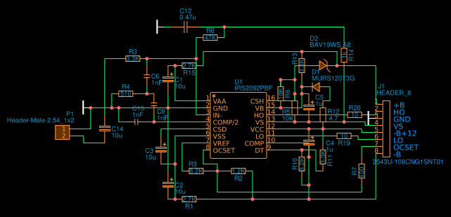 Irs2092 amplifier pcb layouts