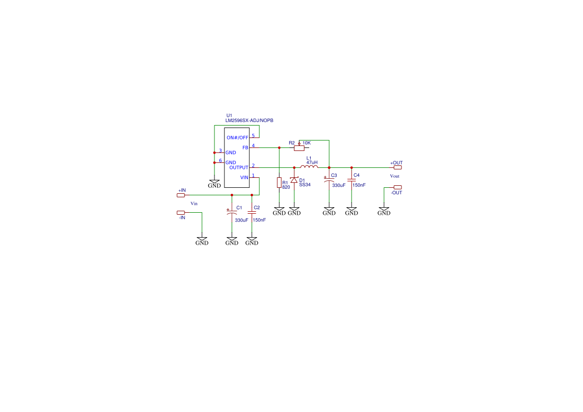 LM2596S Module Schematic Resources - EasyEDA