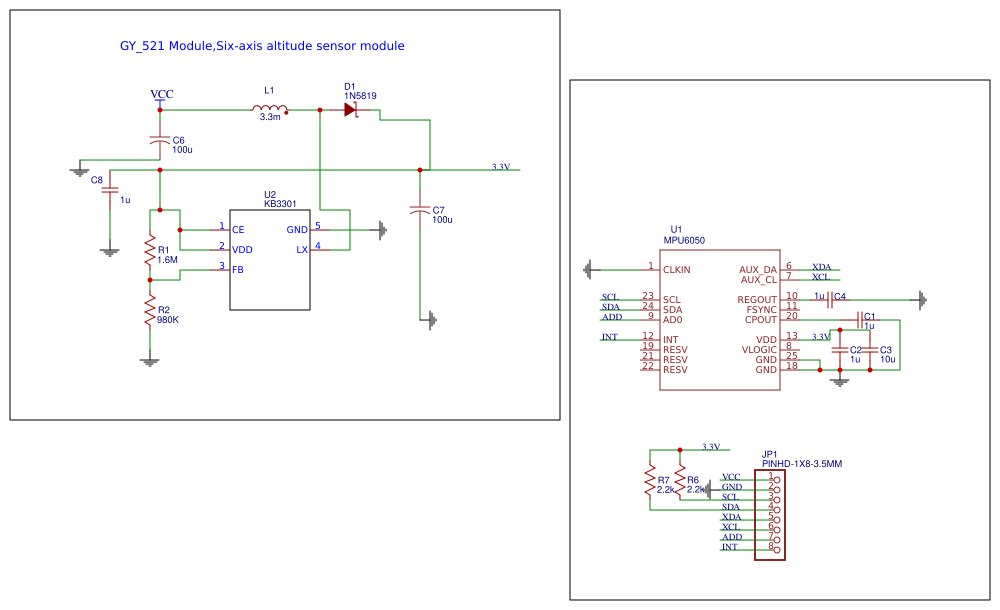 MPU6050 Module Schematic Resources - EasyEDA