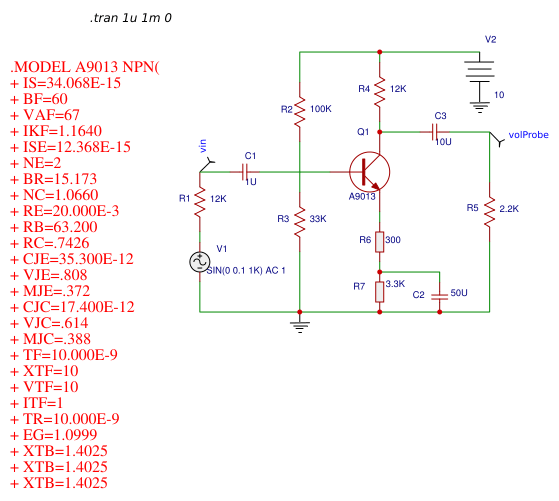 Transistor amplifier Simulation Resources EasyEDA