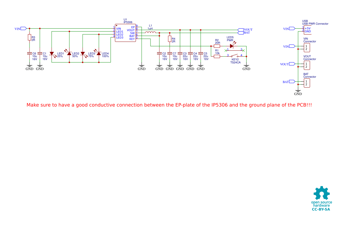 IP5306 LiPoChargerBooster Resources - EasyEDA