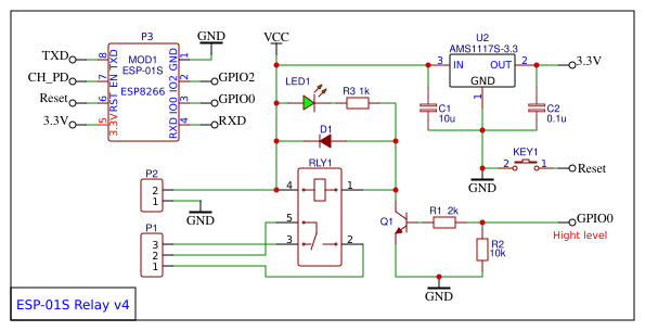 esp01 module relay schematic Resources - EasyEDA