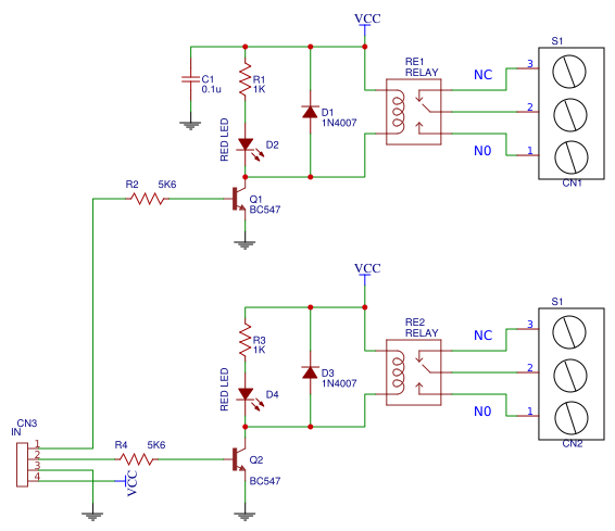 2 Channel relay board copy - EasyEDA