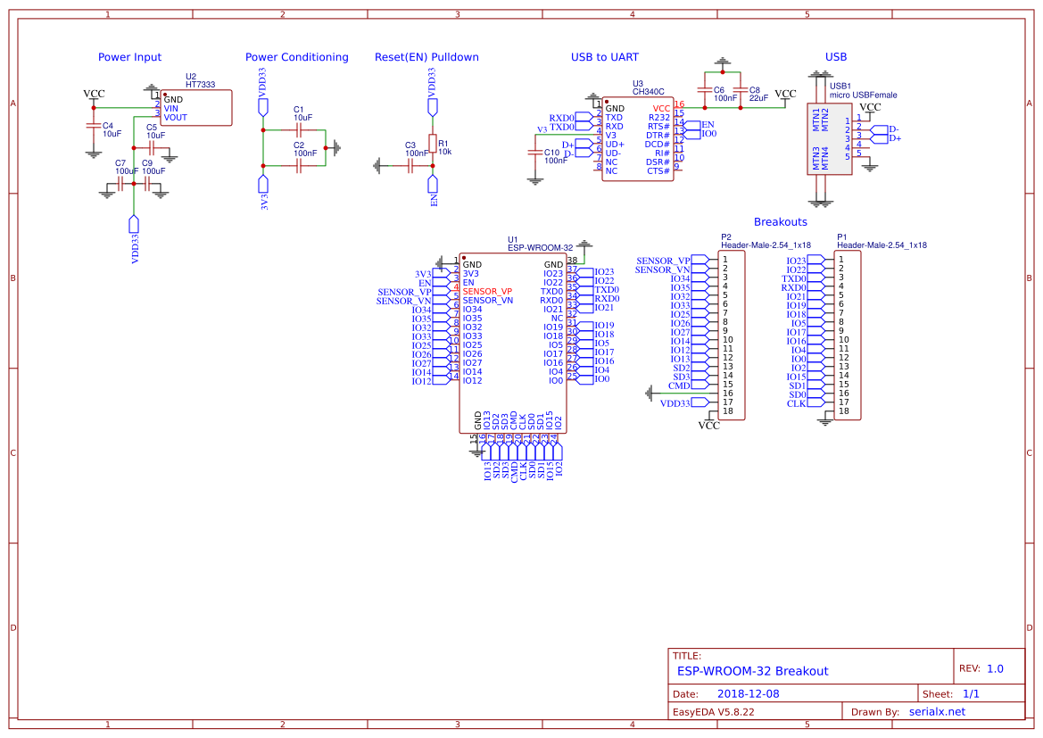 ESP-WROOM-32 Board copy - OSHWLab