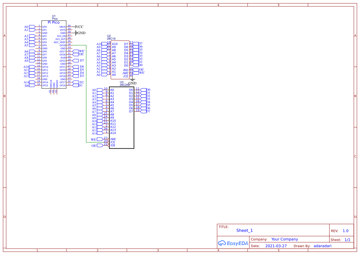 EEPROM programmer - OSHWLab
