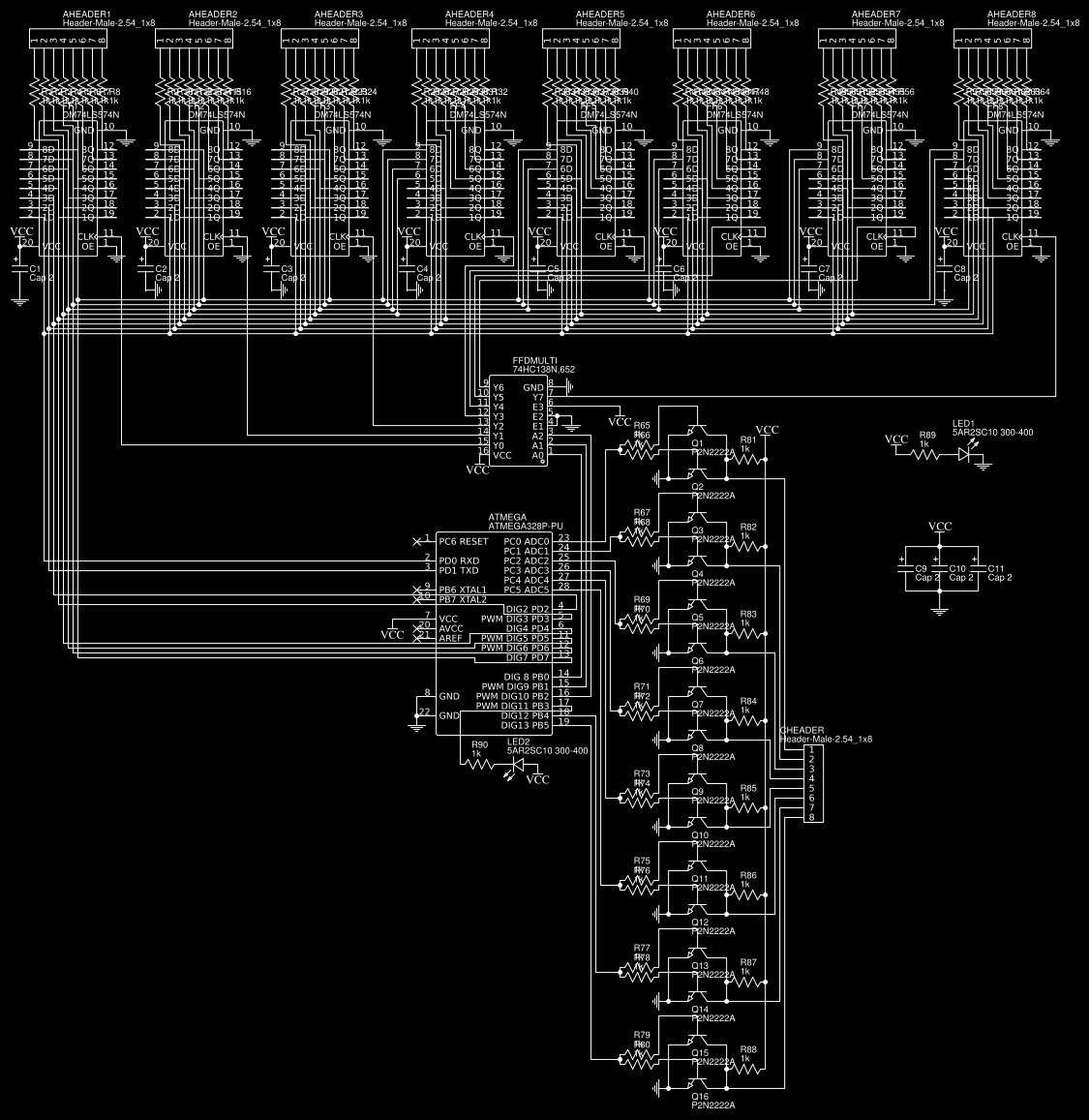 8x8x8 LED CUBE - OSHWLab