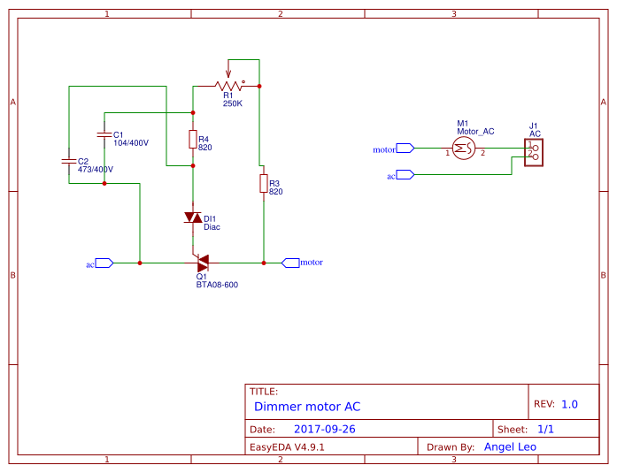 Regulador de Velocidad para Motor AC - OSHWLab
