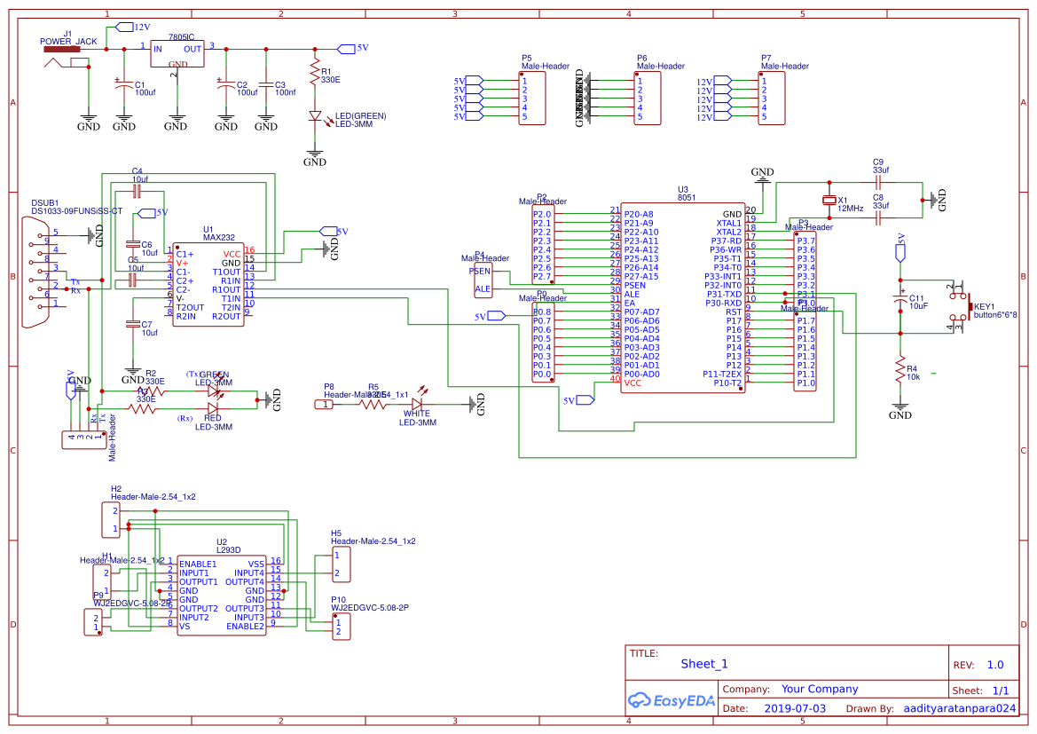 8051 Development Board - Platform for creating and sharing projects