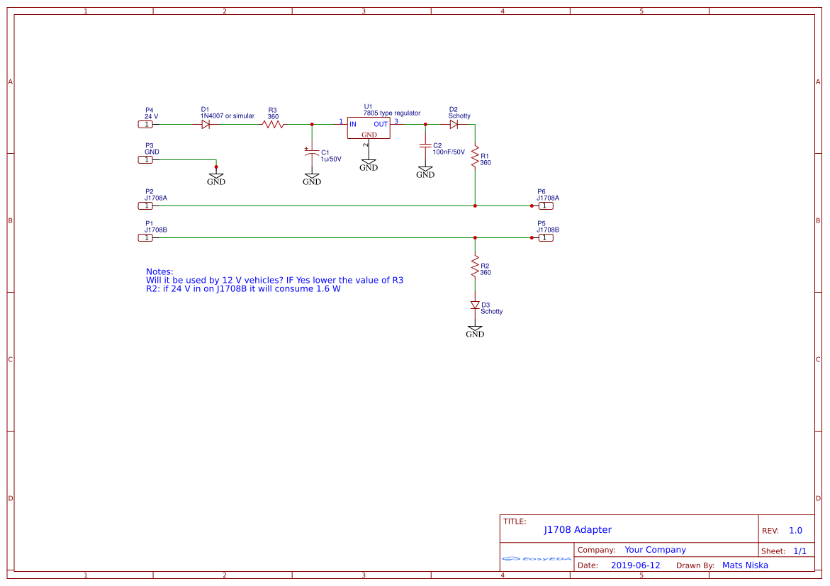 J1708 Adapter - EasyEDA open source hardware lab