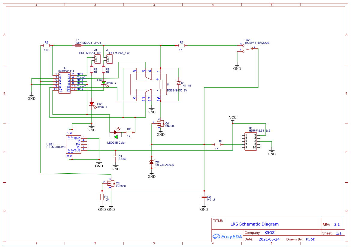 LRS Circuit Board Rev 3.2 - OSHWLab