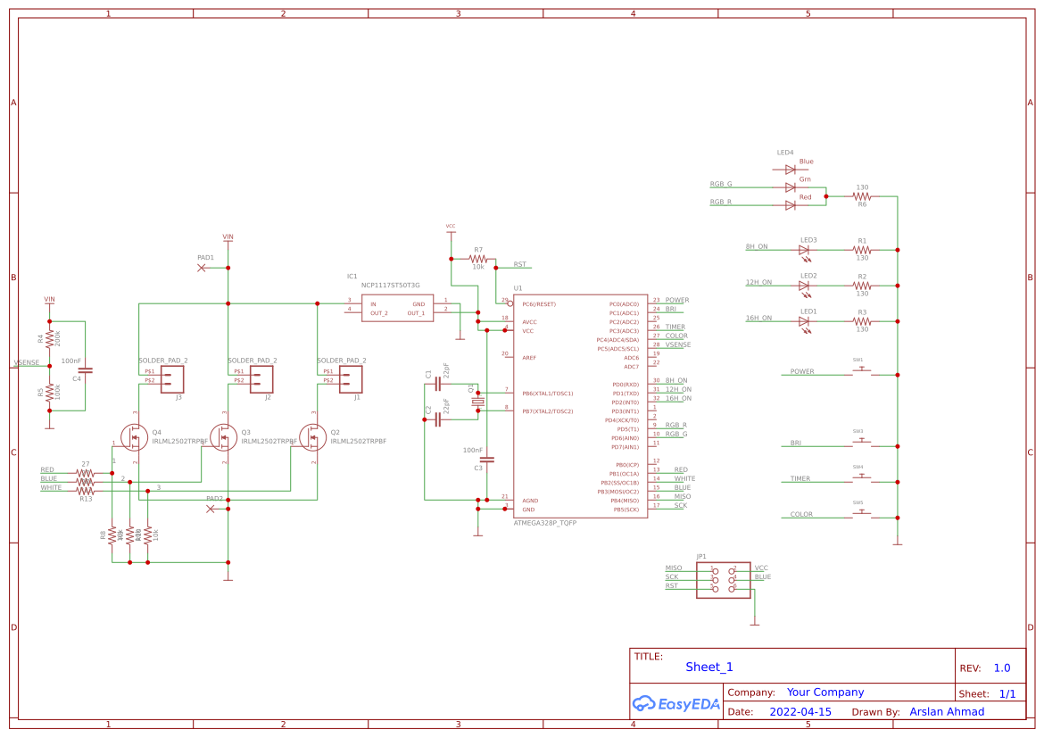 Grow Light Arduino OSHWLab