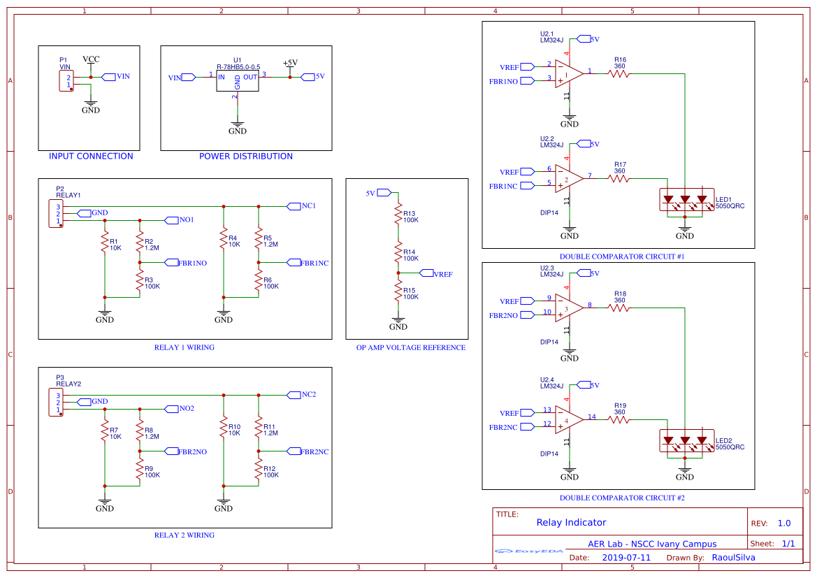 Relay Indicator - EasyEDA open source hardware lab