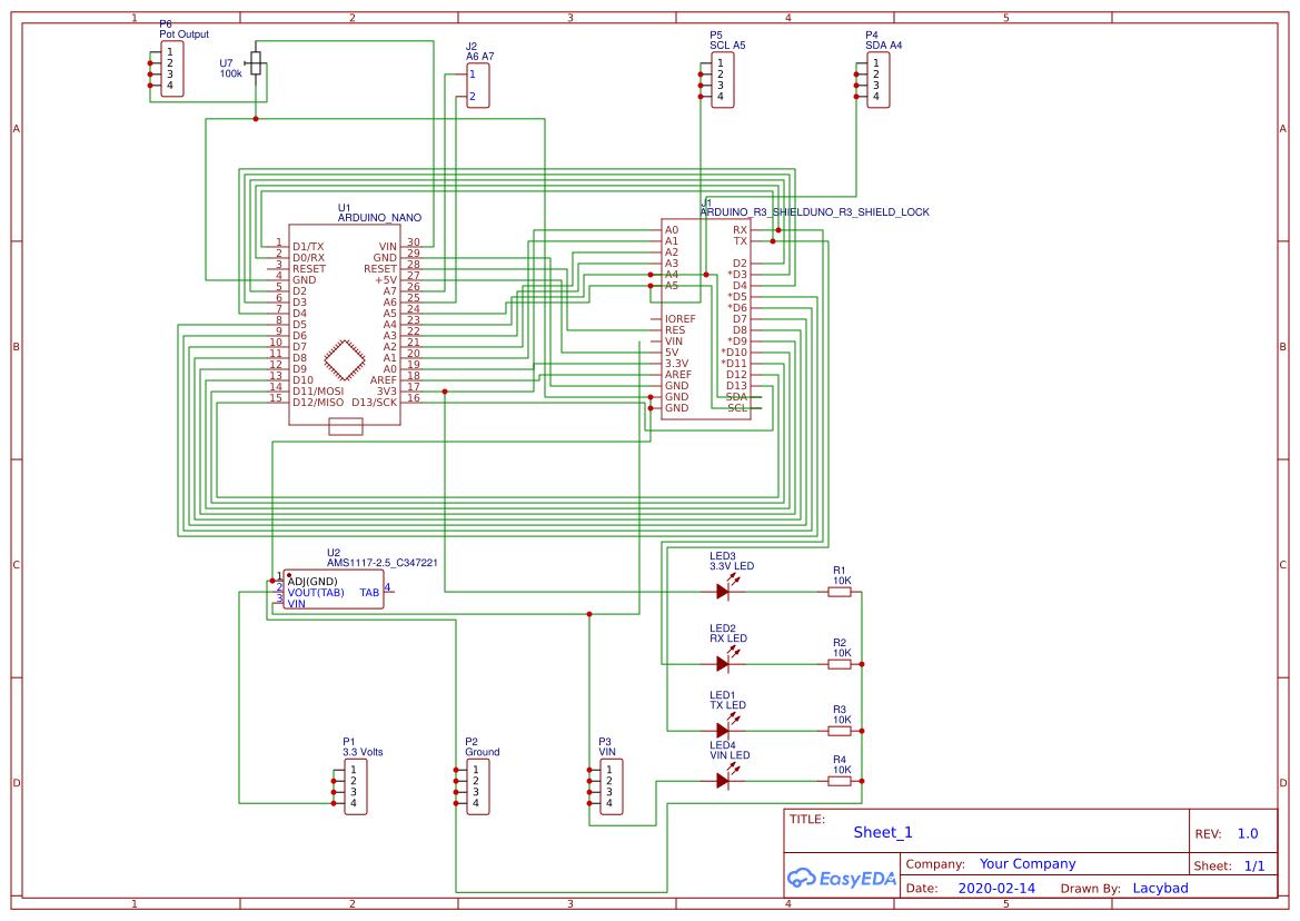 NANO V3 Expansion board - EasyEDA open source hardware lab