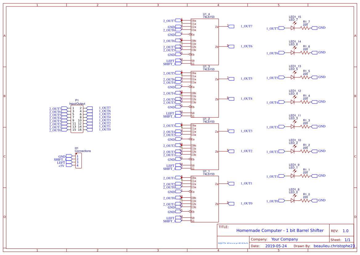 ALU - Shifter - Homemade Computer - EasyEDA open source hardware lab