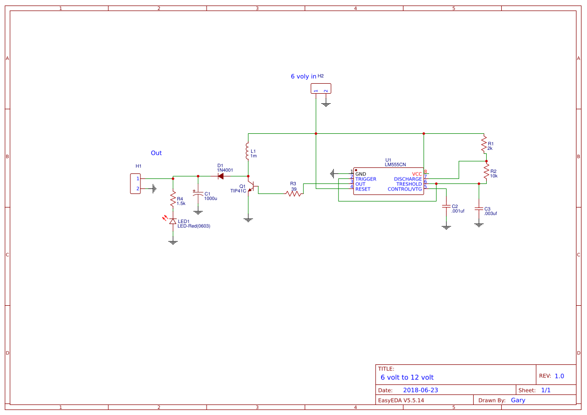 6 volt to 12 volt - OSHWLab