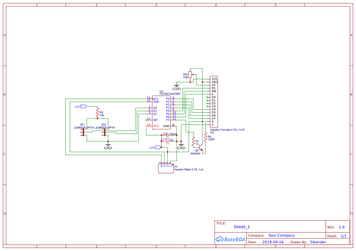 LCD-I2C-Adapter-board - Platform for creating and sharing projects