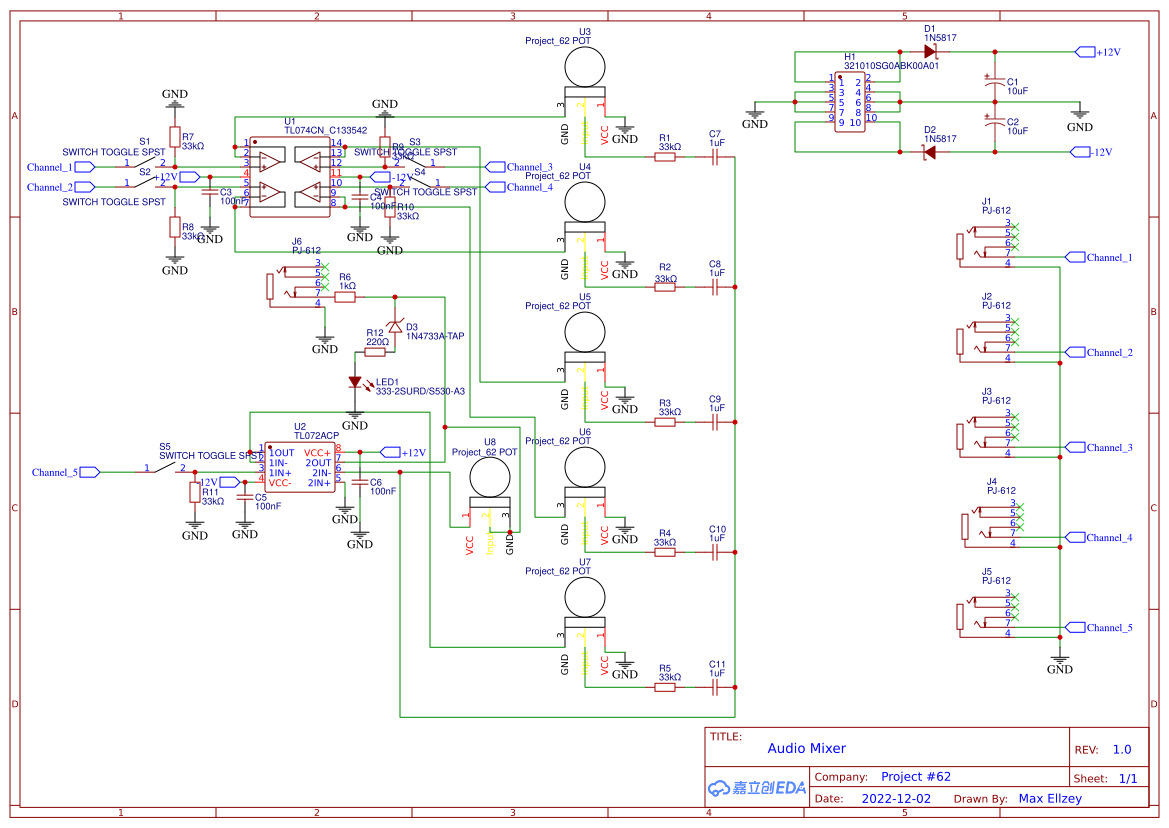 Audio Mixer - OSHWLab