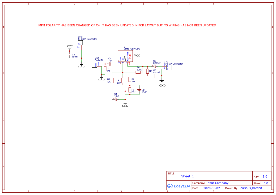 LM1875T Audio Amplifier - EasyEDA open source hardware lab