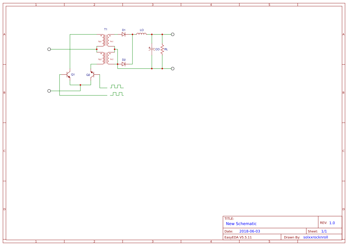 Push pull converter EasyEDA open source hardware lab