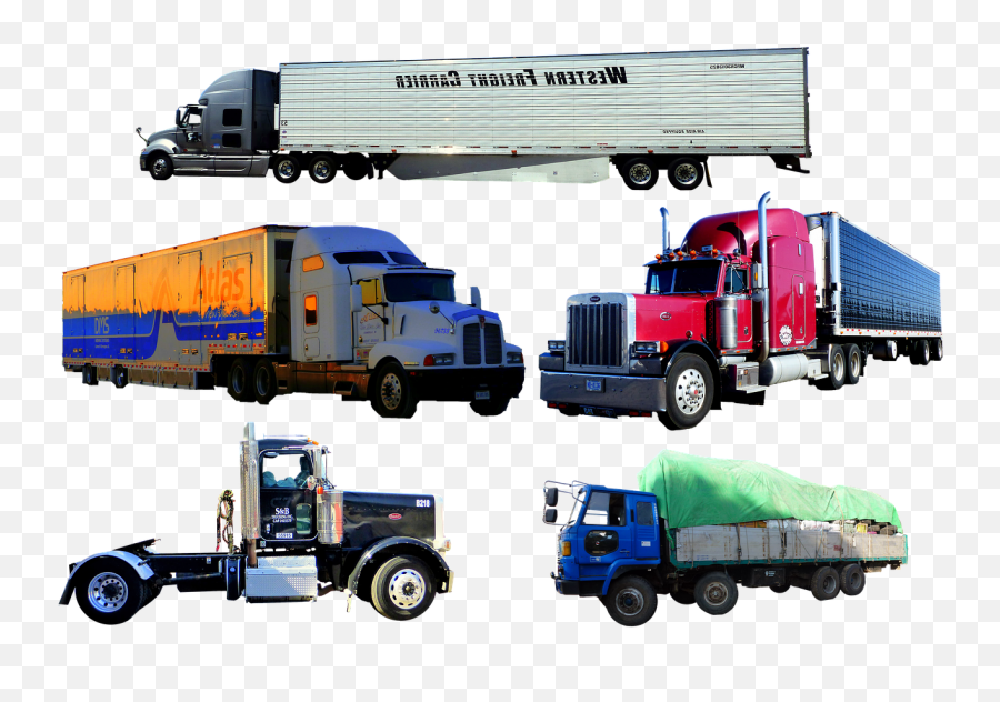 Trucks American Transport Classical Trailer Truck Emoji,Travel