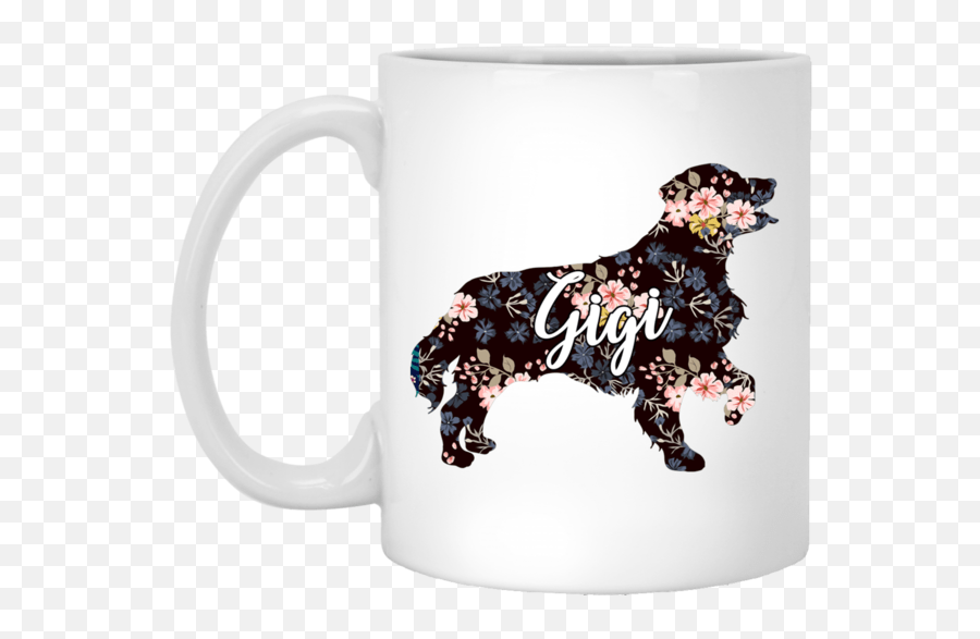 Golden Retriever Floral Gig Magic Mug Emoji,Coffee Poodle Emoji