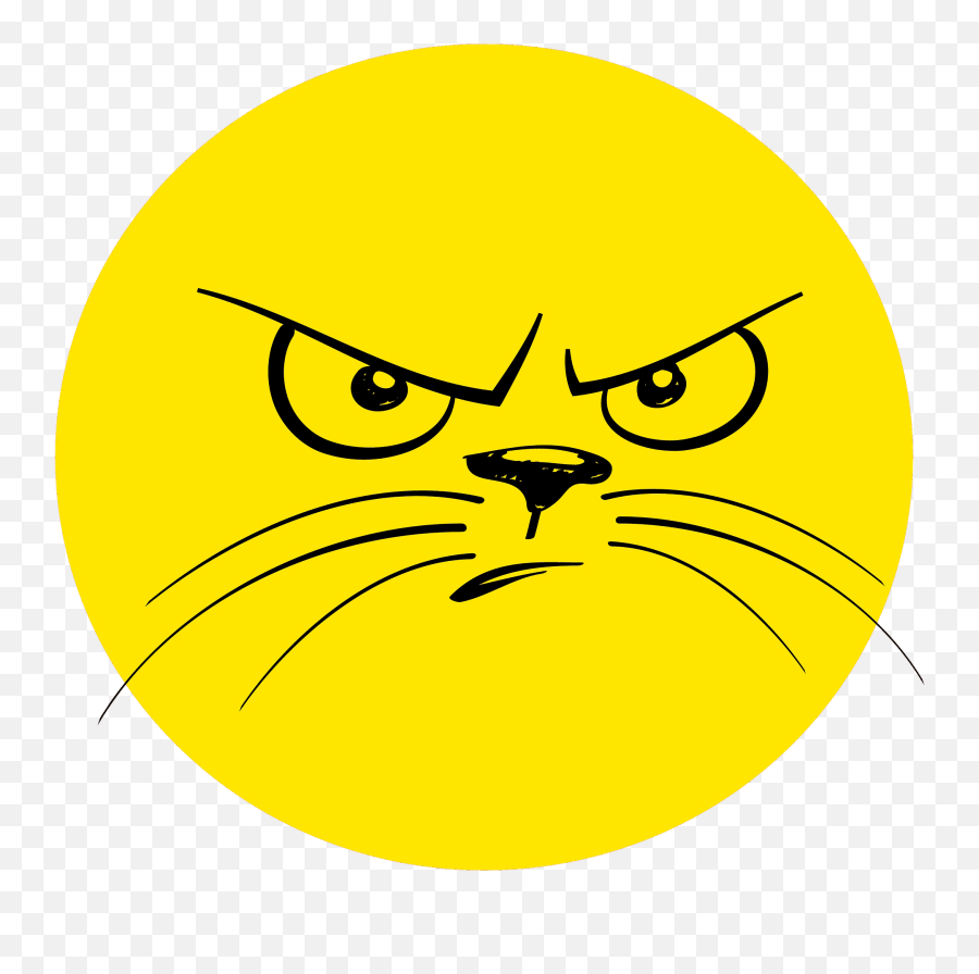 Angry Cat Smiley Clipart Drawing Angry Cat Face Emoji,Angry Cat Emoji