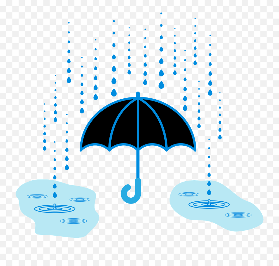 Rain Coming Down Clipart Rain Umbrella Emoji,Puddle Emoji free
