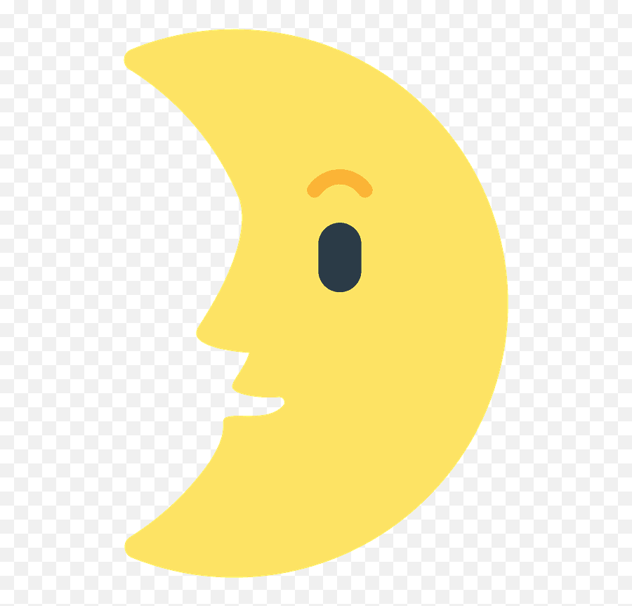 First Quarter Moon Face Emoji Clipart Cartoon First Quarter Moon,Moon Face Emoji free