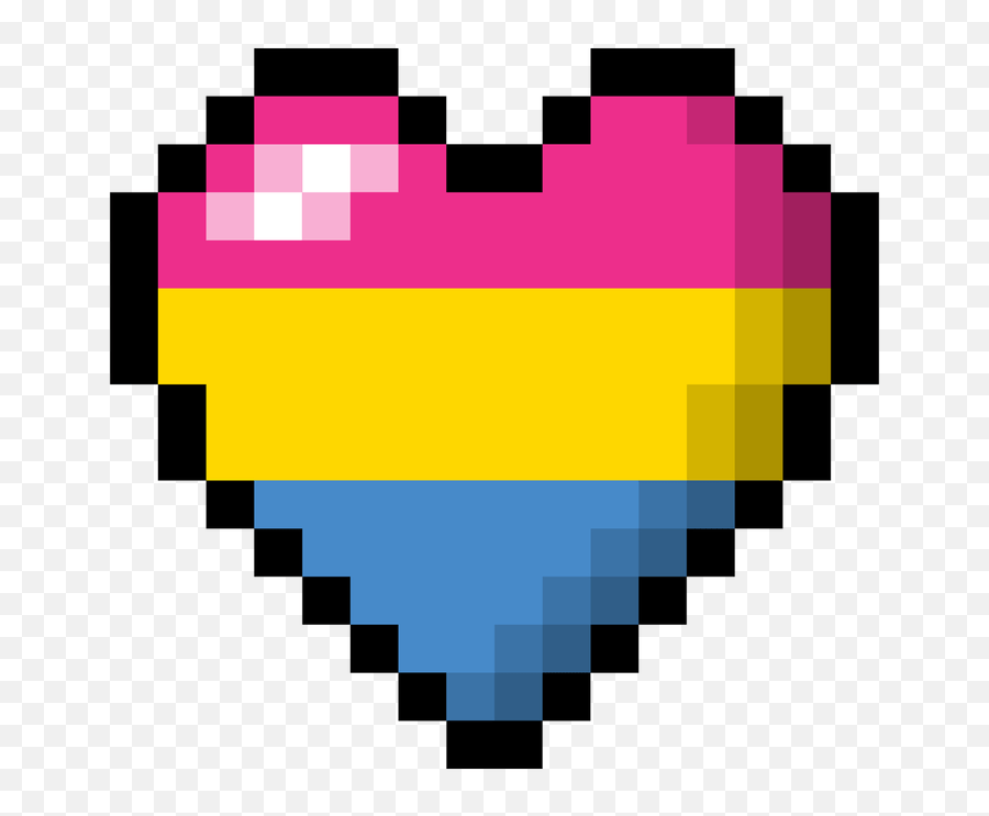 Pansexual Flag Pansexual Pixel Heart Emoji,Pan Flag Emoji free