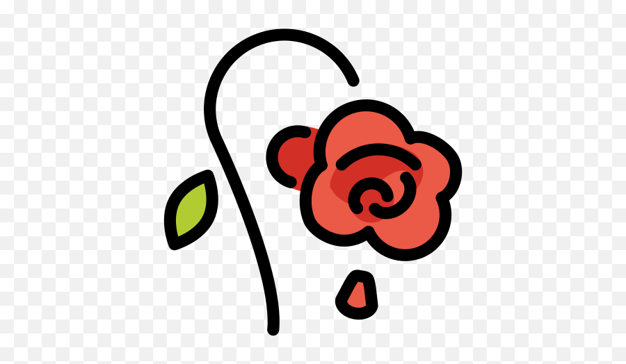 Emoji Clip Art,Wilted Rose Emoji free transparent emoji