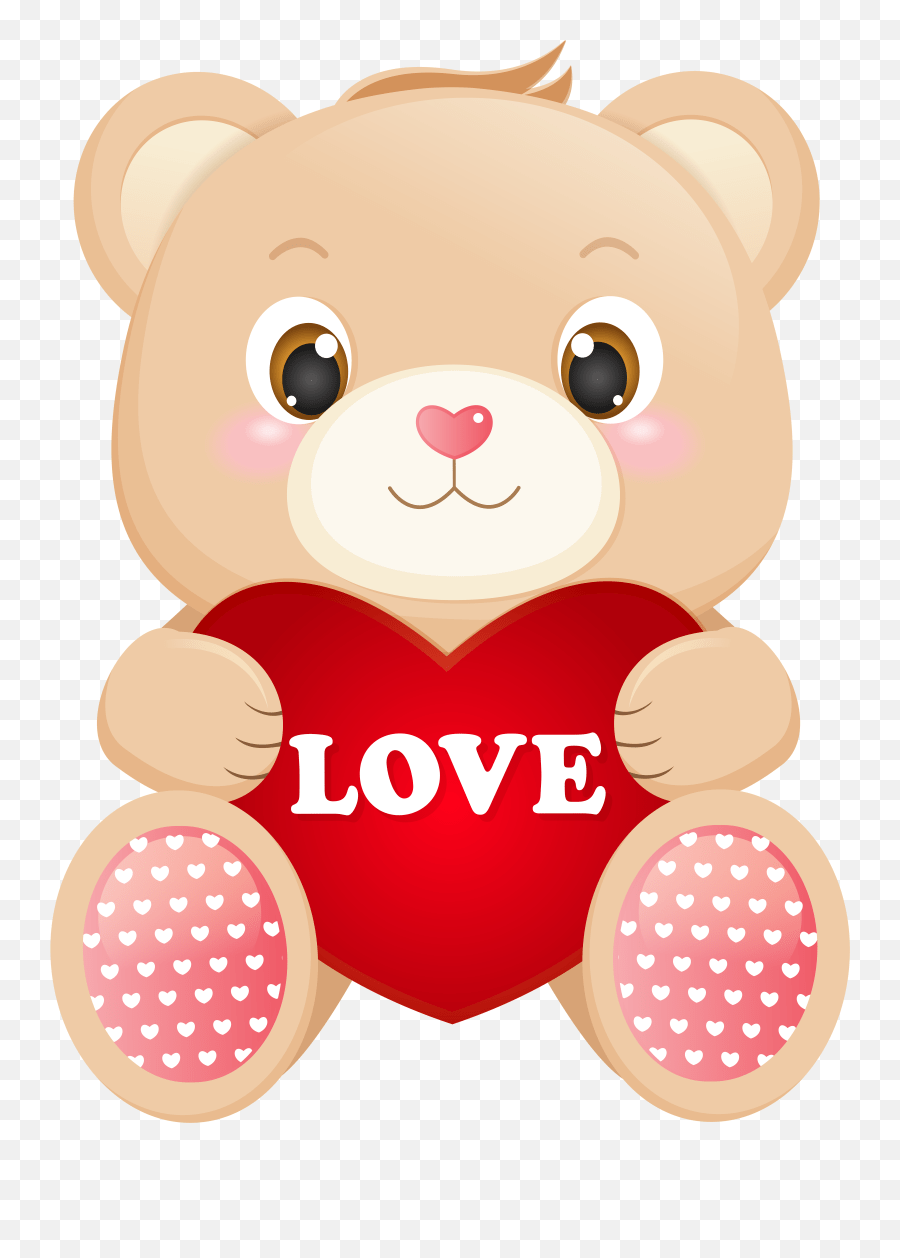 Heart Transparent Cartoon Png Clipart Teddy Bear Love Cartoon Emoji