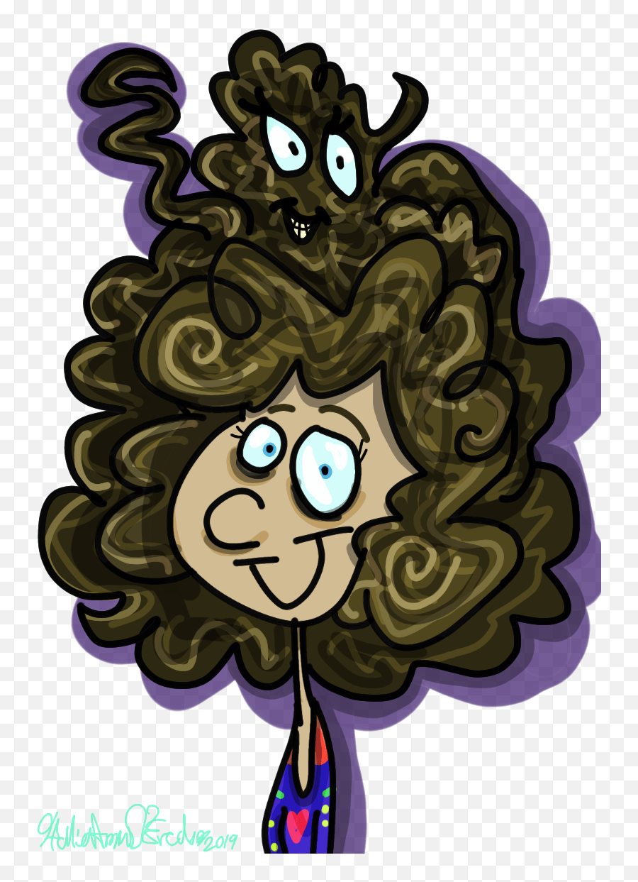 Me And My Crazy Curly Hair Illustration Emoji,Curly Hair Emoji free