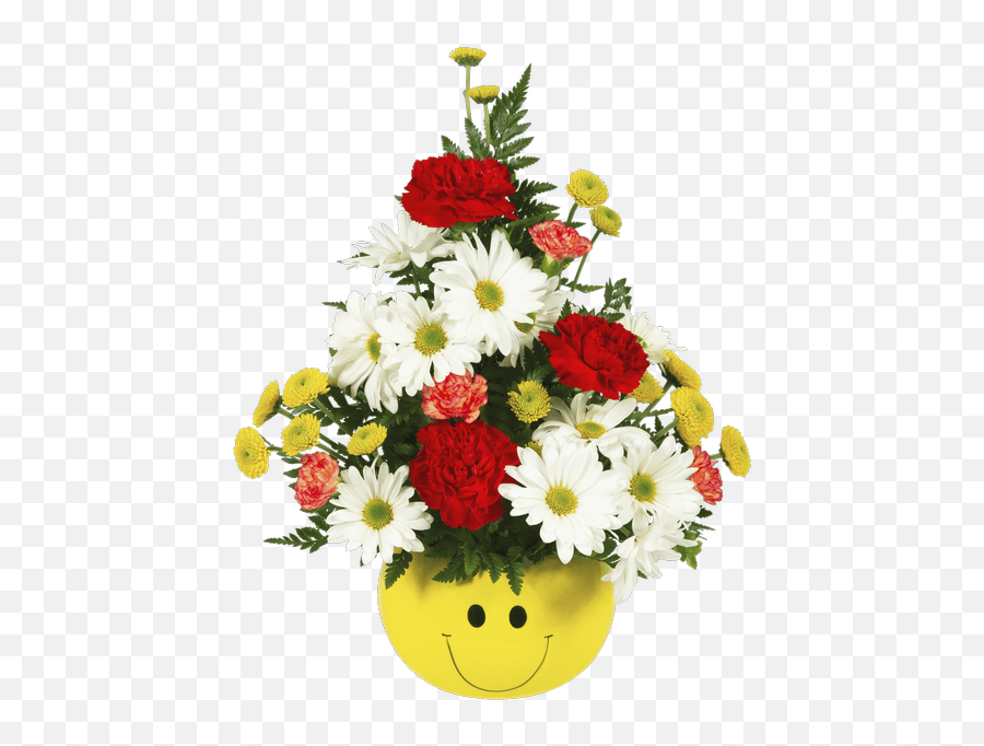 A Simple Smile Bouquet Emoji,Emoticon With Flower free transparent