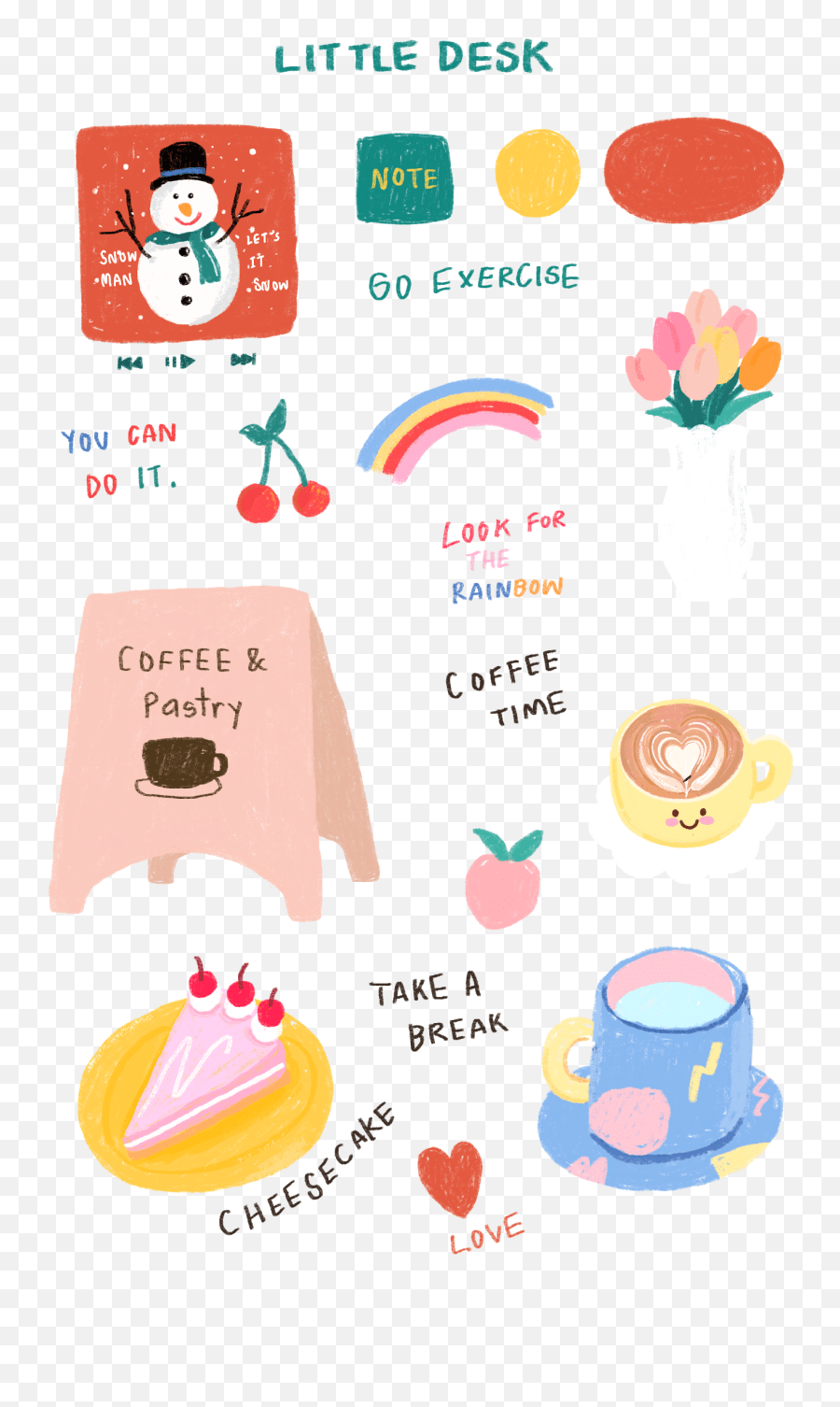 Pin Korean Aesthetic Stickers Printable Emoji,Coffee Poodle Emoji