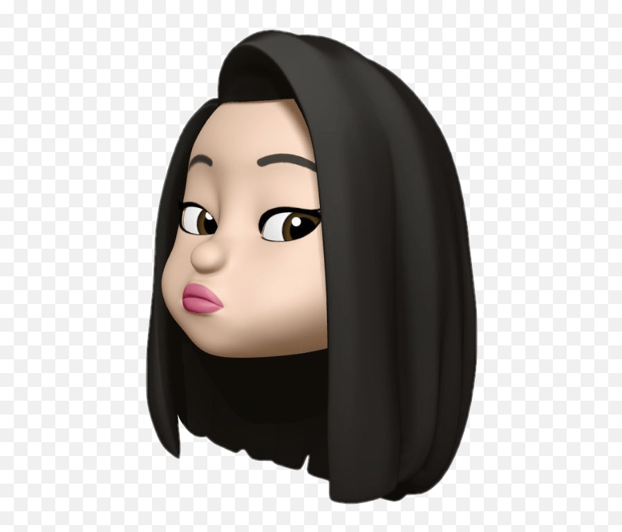 Ios Sticker Emoji Ios11 The Class Face Fff,Black Hair Girl Emoji