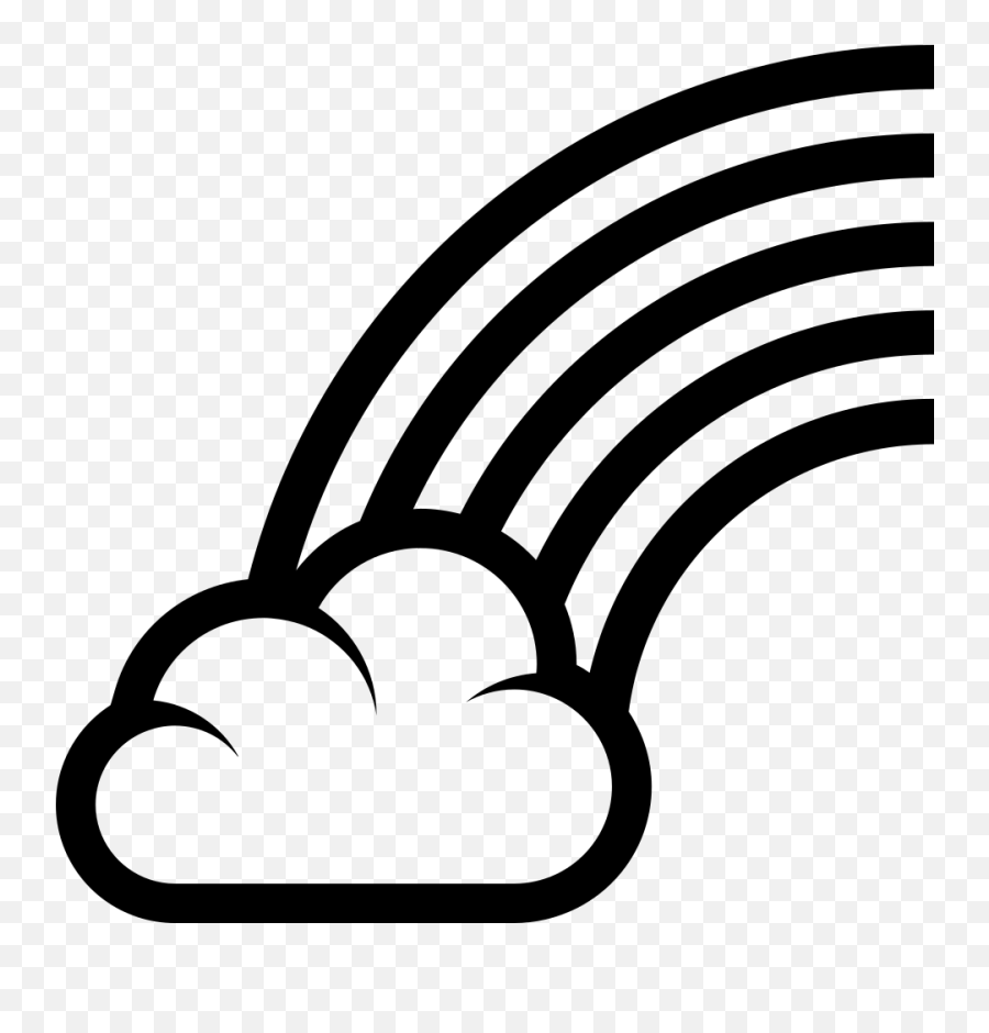 Emojione Bw 1f308 Line Art Emoji,Rainbow Emoji free transparent