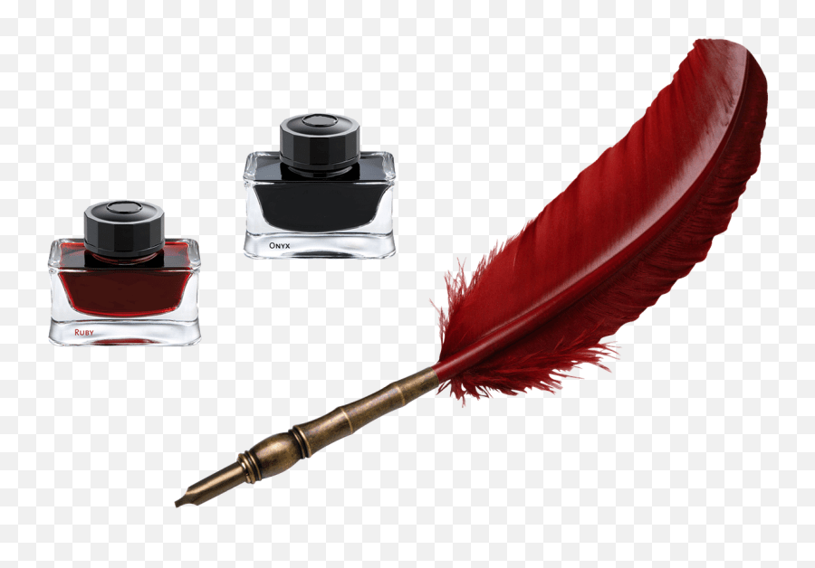 Pen Ink Isolated Ink Glass Free Quill Pen And Ink Transparent