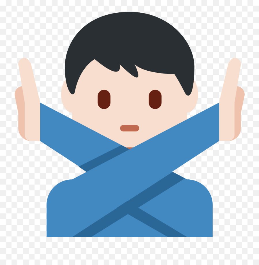 Twemoji2 1f645 Man Arms Crossed Emoji,Ok Emoji Png free transparent